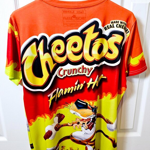 Cheetos Flamin Hot Logo, Chester Cheetah Graphic Tee, Large Shirt - Picture 2 of 4